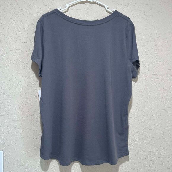 NEW Women's Size 2X "Let There Be Pumpkin Spice" Adiva Thanksgiving Shirt Gray - Picture 4 of 7